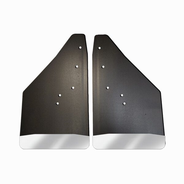 No Drill, Specific Design Rear Mud Flaps for the 2015-2020 Ford F150 Pickups with Black-Powder Coated Stainless Steel Weights Pre-Installed; 12"W x 20.5"H
