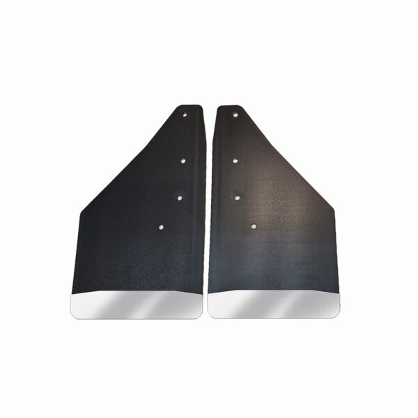 No Drill, Specific Design Front Mud Flaps for the 2022+ Toyota Tundra Pickup with Stainless Steel Weights Pre-Installed; 12"W x 20.5"H