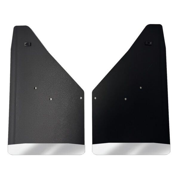 No Drill, Specific Design Rear Mud Flaps for the 24+ Chevrolet Colorado Pickup with Stainless Steel Weights Pre-Installed - 12"W x 20.5"H
