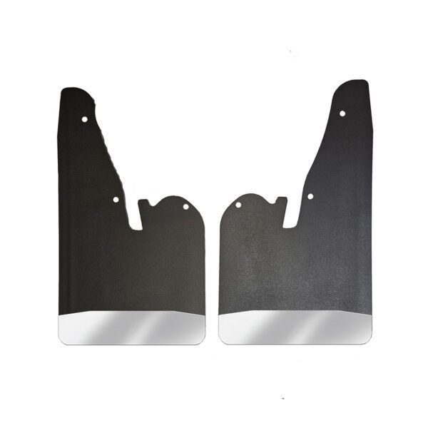 No Drill, Specific Design Front Mud Flaps for the 2019+ Ram 2500/3500 Pickup with Stainless Steel Weights Pre-Installed; 12"W x 20.5"H