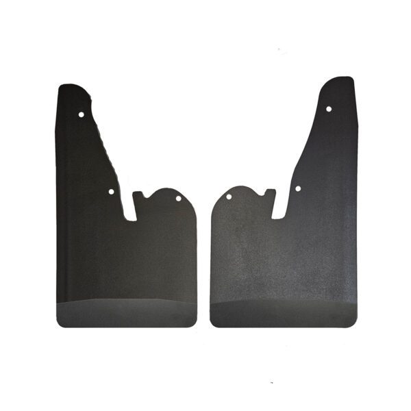 No Drill, Specific Design Front Mud Flaps for the 2019+ Ram 2500/3500 Pickups with Black-Powder Coated Stainless Steel Weights Pre-Installed; 12"W x 20.5"H