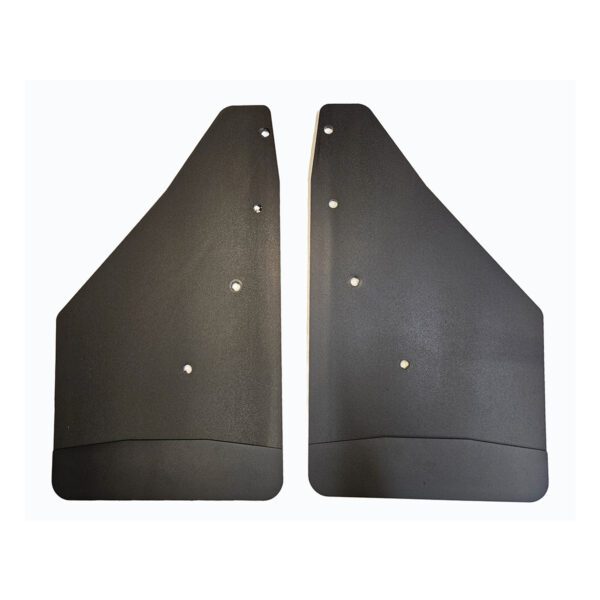 No Drill, Specific Design Front Mud Flaps for the 19-24 (non ZR2) Chevrolet 1500 Pickups with Black-Powder Coated Stainless Steel Weights Pre-Installed; 12"W x 20.5"H