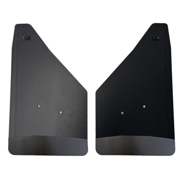 No Drill, Specific Design Front Mud Flaps for the 24+ Chevrolet Colorado Pickup with Black-Powder Coated Stainless Steel Weights Pre-Installed - 12"W x 20.5"H