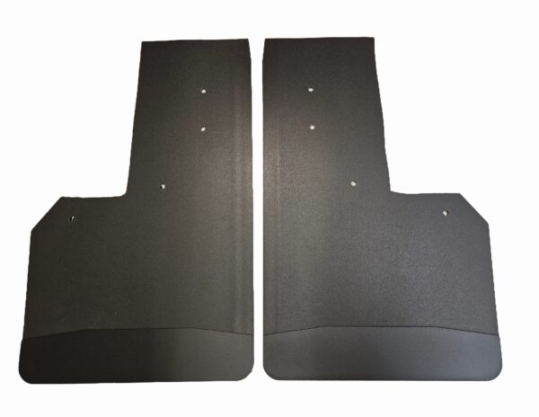 No Drill, Specific Design Rear Mud Flaps for the 23+ GMC Canyon Pickup with Black-Powder Coated Stainless Steel Weights Pre-Installed - 12"W x 20.5"H