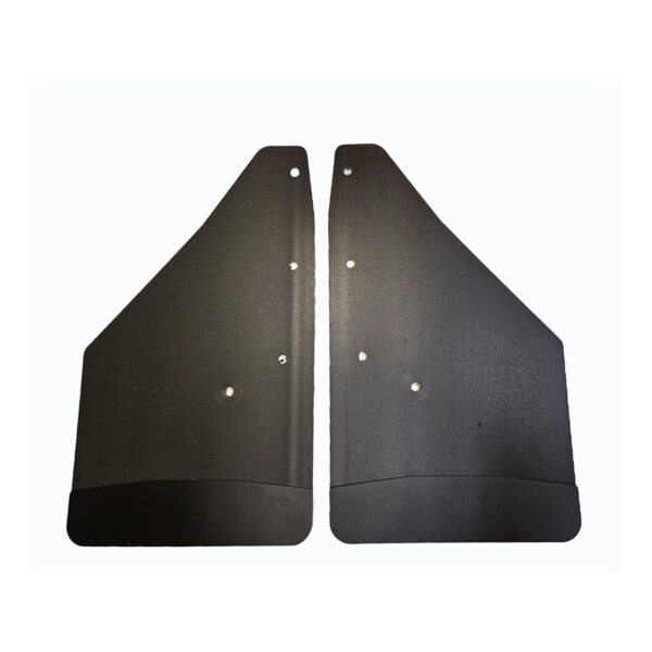 No Drill, Specific Design Front Mud Flaps for the 2021+ Ford F150 Pickups with Black-Powder Coated Stainless Steel Weights Pre-Installed; 12"W x 20.5"H