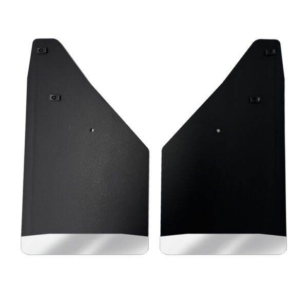 No Drill, Specific Design Rear Mud Flaps for the 24+ GMC 1500 Pickup with Stainless Steel Weights Pre-Installed; 12"W x 20.5"H