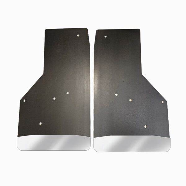 No Drill, Specific Design Front Mud Flaps for the 20+ Chevrolet 2500/3500 Pickups with Stainless Steel Weights Pre-Installed; 14"W x 24"H