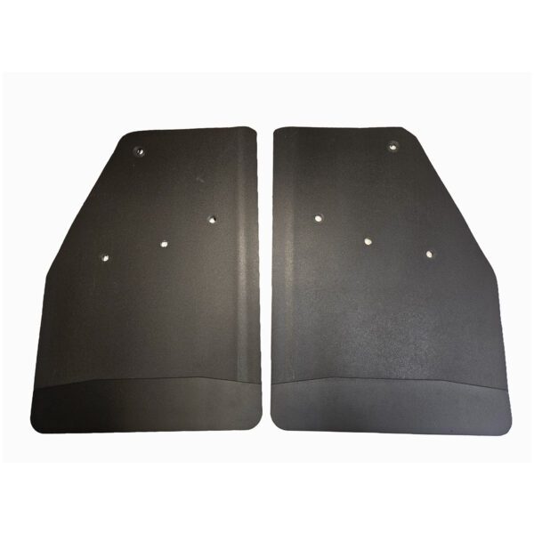 No Drill, Specific Design Rear Mud Flaps for the 2020+ GMC 2500/3500 Pickups with Black-Powder Coated Stainless Steel Weights Pre-Installed; 14"W x 20"H