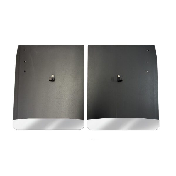 No Drill, Specific Design Rear Mud Flaps for the 17-25 Ford F350-450 Dually Pickup with Stainless Steel Weights Pre-Installed; 20"W x 24"H