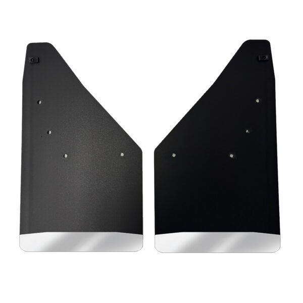 No Drill, Specific Design Rear Mud Flaps for the 24+ Toyota Tacoma Pickup with Stainless Steel Weights Pre-Installed - 12"W x 20.5"H