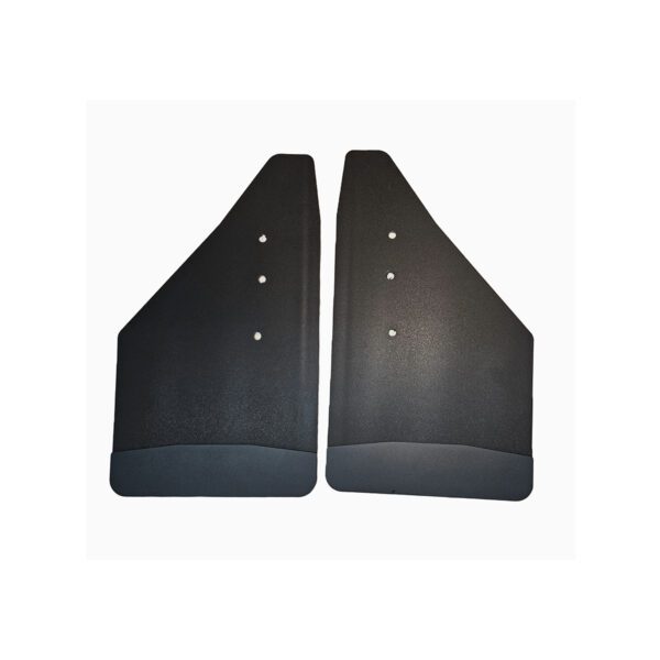 No Drill, Specific Design Rear Mud Flaps for the  2022+ Toyota Tundra Pickups with Black-Powder Coated Stainless Steel Weights Pre-Installed; 12"W x 20.5"H