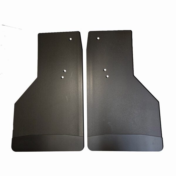 No Drill, Specific Design Rear Mud Flaps for the 2019+ Ram 2500/3500 Pickups with Black-Powder Coated Stainless Steel Weights Pre-Installed; 14"W x 24"H