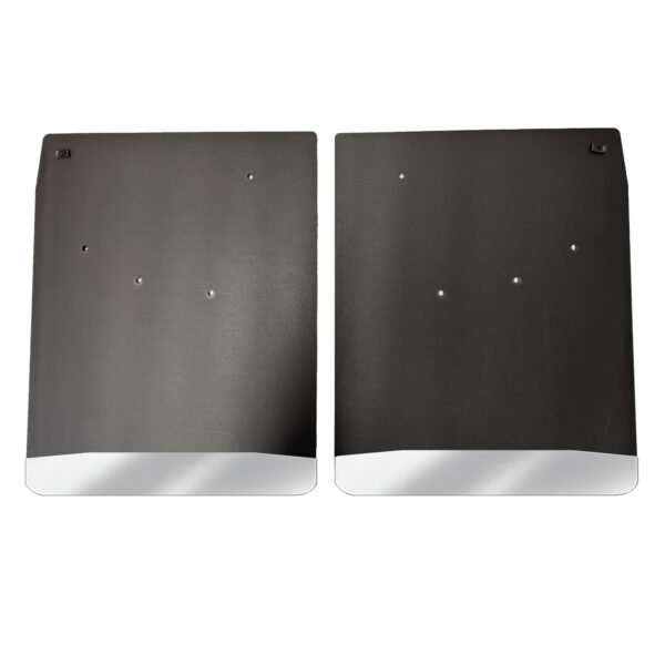 No Drill, Specific Design Rear Mud Flaps for the 20-25 Chevrolet 3500 Dually Pickup with Stainless Steel Weights Pre-Installed; 20"W x 24"H