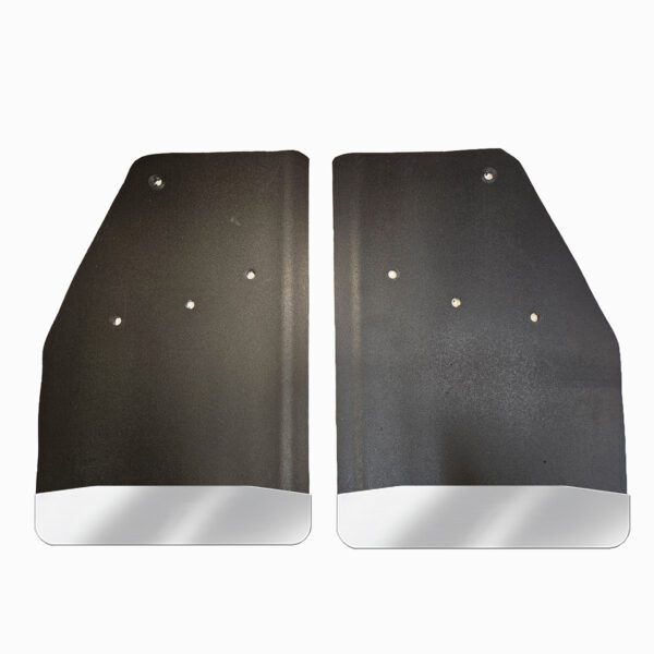 No Drill, Specific Design Rear Mud Flaps for the 2020+ GMC 2500/3500 Pickups with Stainless Steel Weights Pre-Installed; 14"W x 20"H