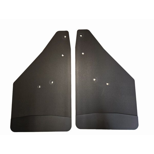 No Drill, Specific Design Rear Mud Flaps for the 19-24 (non ZR2) Chevrolet 1500 Pickups with Black-Powder Coated Stainless Steel Weights Pre-Installed; 12"W x 20.5"H