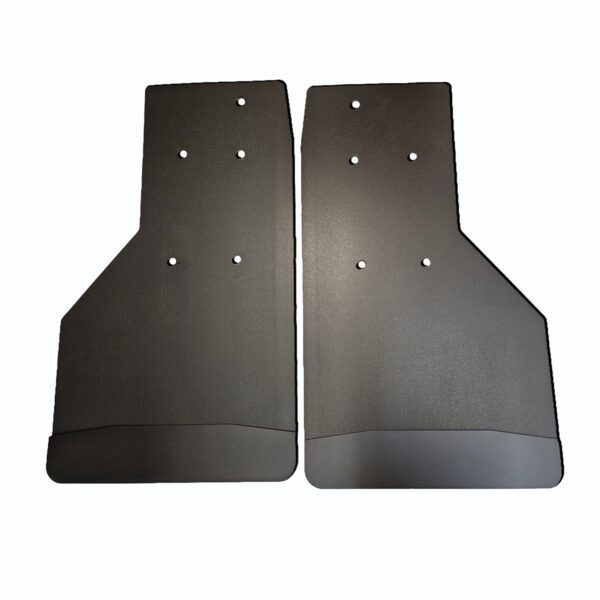 No Drill, Specific Design Rear Mud Flaps for the 17+ Super Duty F250 and F350 Pickups with Black-Powder Coated Stainless Steel Weights Pre-Installed; 14"W x 24"H