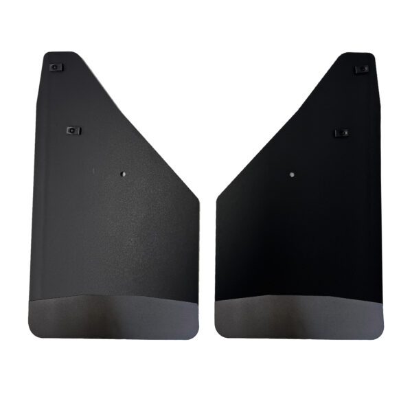 No Drill, Specific Design Rear Mud Flaps for the 24+ GMC 1500 Pickups with Black-Powder Coated Stainless Steel Weights Pre-Installed; 12"W x 20.5"H