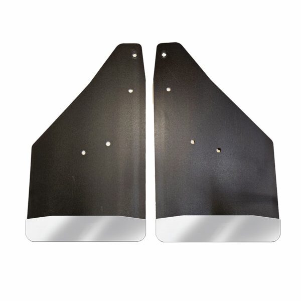 No Drill, Specific Design Rear Mud Flaps for the 19-24 (non ZR2) Chevrolet 1500 Pickup with Stainless Steel Weights Pre-Installed; 12"W x 20.5"H