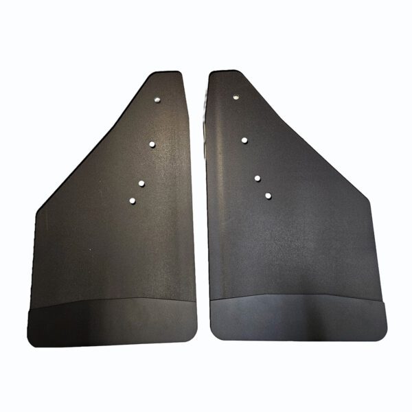 No Drill, Specific Design Rear Mud Flaps for the 2019+ Ram 1500 Pickups with Black-Powder Coated Stainless Steel Weights Pre-Installed; 12"W x 20.5"H