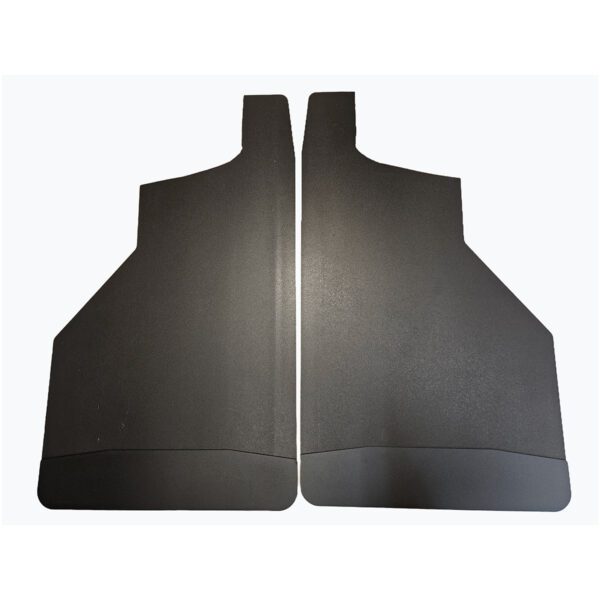 No Drill, Specific Design Rear Mud Flaps for the 2020+ Chevrolet 2500/3500 Pickups with Black-Powder Coated Stainless Steel Weights Pre-Installed; 14"W x 24"H