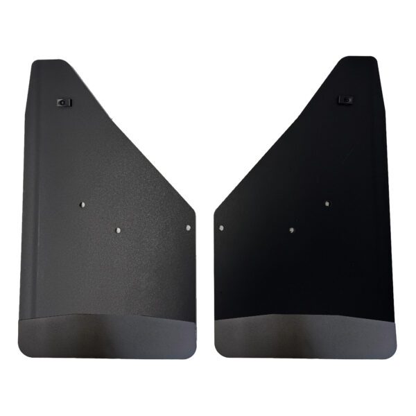 No Drill, Specific Design Rear Mud Flaps for the 24+ Chevrolet Colorado Pickup with Black-Powder Coated Stainless Steel Weights Pre-Installed - 12"W x 20.5"H
