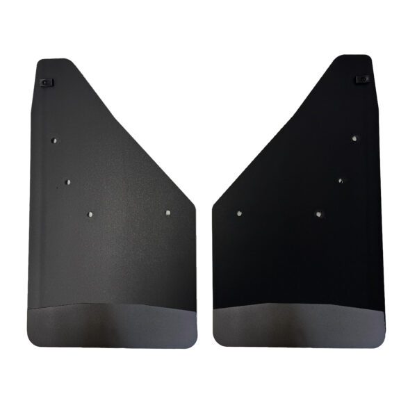 No Drill, Specific Design Rear Mud Flaps for the 24+ Toyota Tacoma Pickup with Black-Powder Coated Stainless Steel Weights Pre-Installed - 12"W x 20.5"H