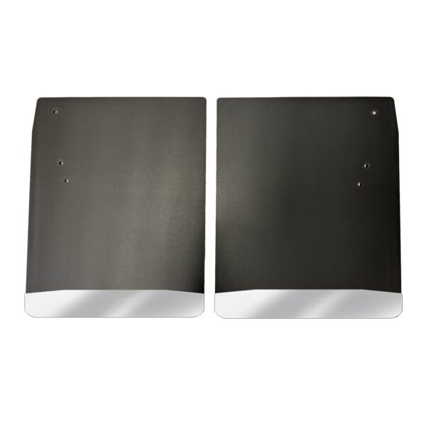 No Drill, Specific Design Rear Mud Flaps for the 19-25 Dodge Ram 3500 Dually Pickup with Stainless Steel Weights Pre-Installed; 20"W x 24"H