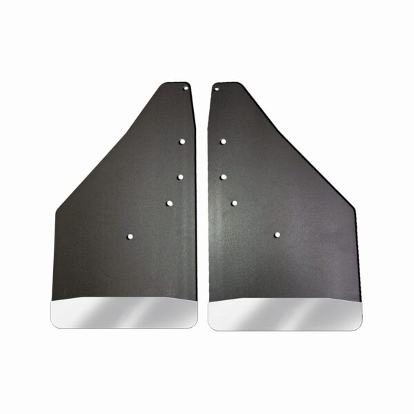 No Drill, Specific Design Front Mud Flaps for the 2009-2014 Ford F150 Pickup with Stainless Steel Weights Pre-Installed; 12"W x 20.5"H