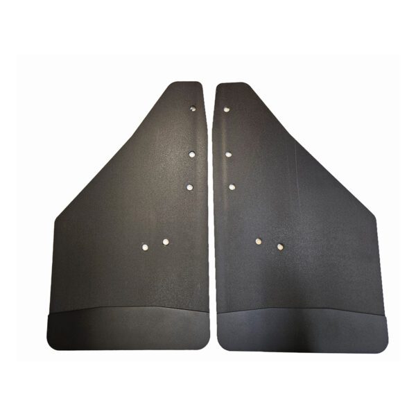 No Drill, Specific Design Rear Mud Flaps for the 21+ Ford F150 Pickups with Black-Powder Coated Stainless Steel Weights Pre-Installed; 12"W x 20.5"H