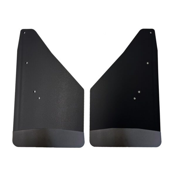 No Drill, Specific Design Front Mud Flaps for the 24+ Toyota Tacoma Pickup with Black-Powder Coated Stainless Steel Weights Pre-Installed - 12"W x 20.5"H